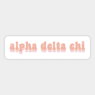 alpha delta chi, groovy font Sticker